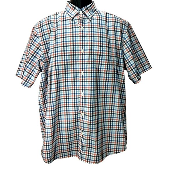 L.L. Bean Men's Plaid Traditional-Fit Plaid Short Sleeve Shirt Large - Picture 1 of 5